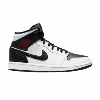 Air Jordan 1 Középső Fehér Fekete Női Cipő