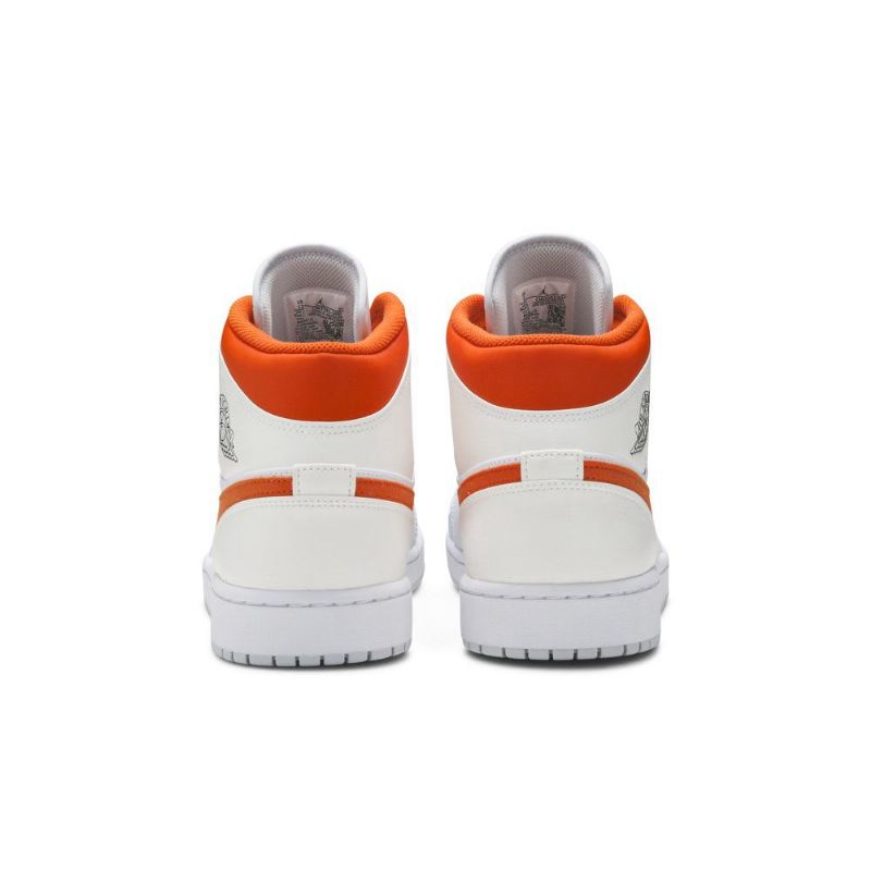 Air Jordan 1 Középső Fehér Narancssárga Férfi Cipő