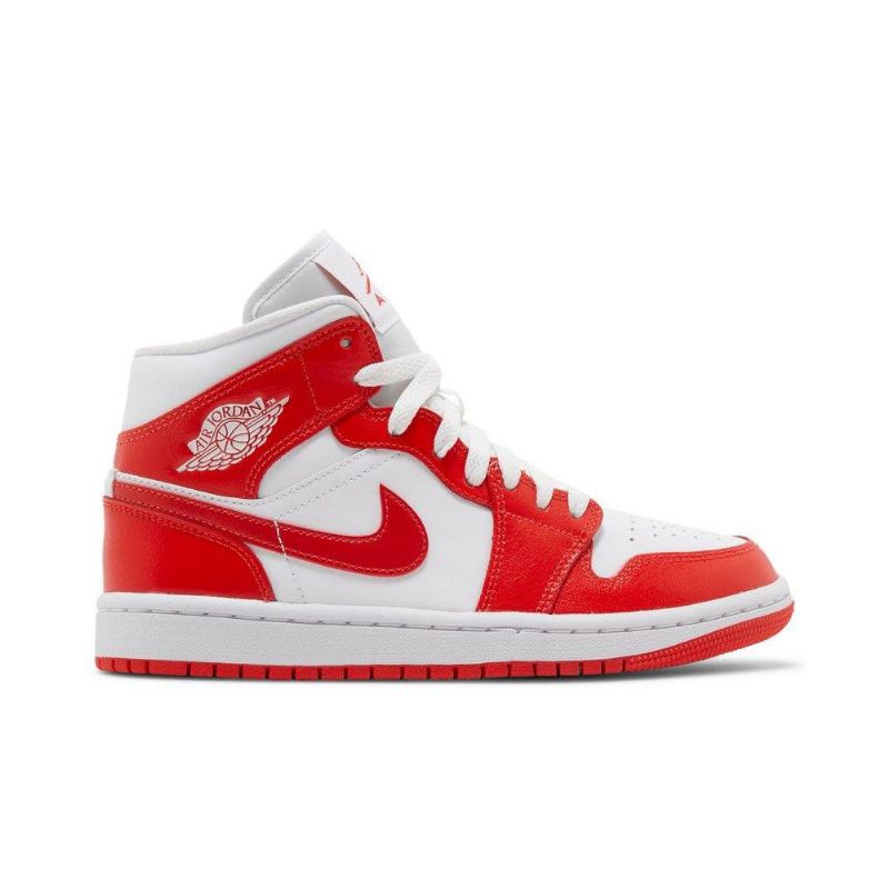 Air Jordan 1 Középső Fehér Piros Női Cipő