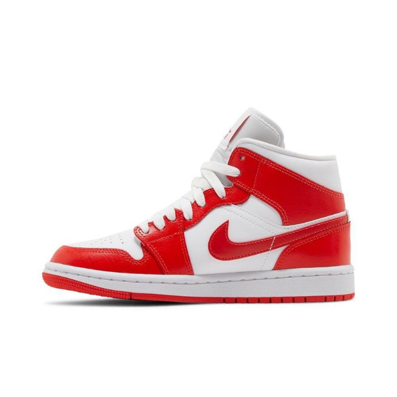 Air Jordan 1 Középső Fehér Piros Női Cipő