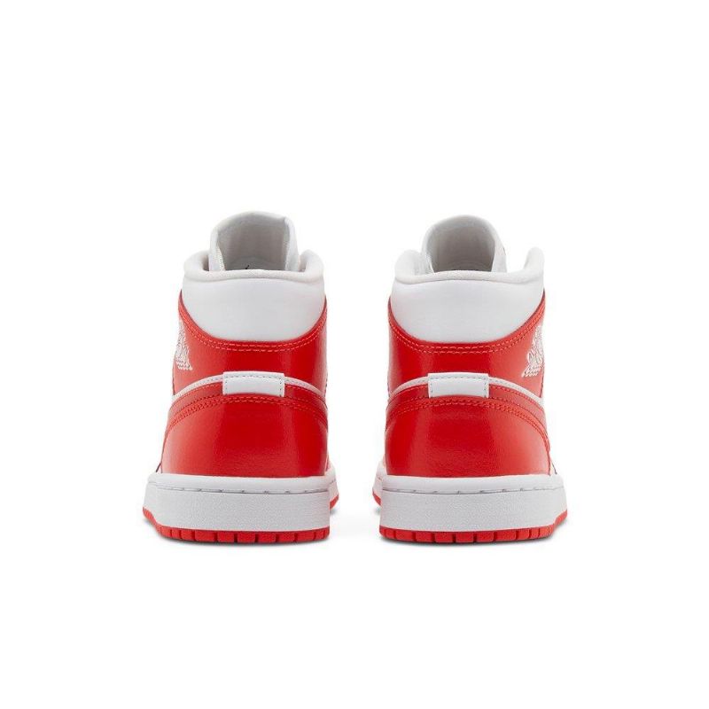 Air Jordan 1 Középső Fehér Piros Női Cipő