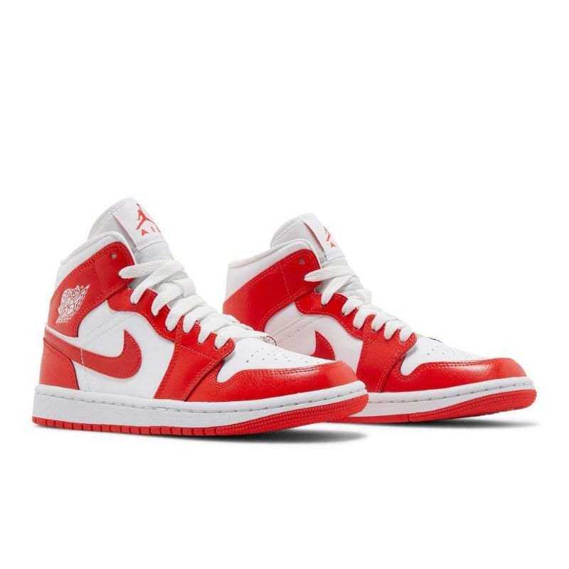 Air Jordan 1 Középső Fehér Piros Női Cipő