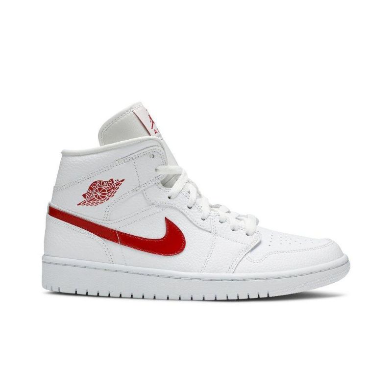 Air Jordan 1 Középső Fehér Piros Női Cipő