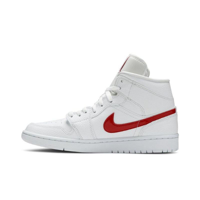 Air Jordan 1 Középső Fehér Piros Női Cipő