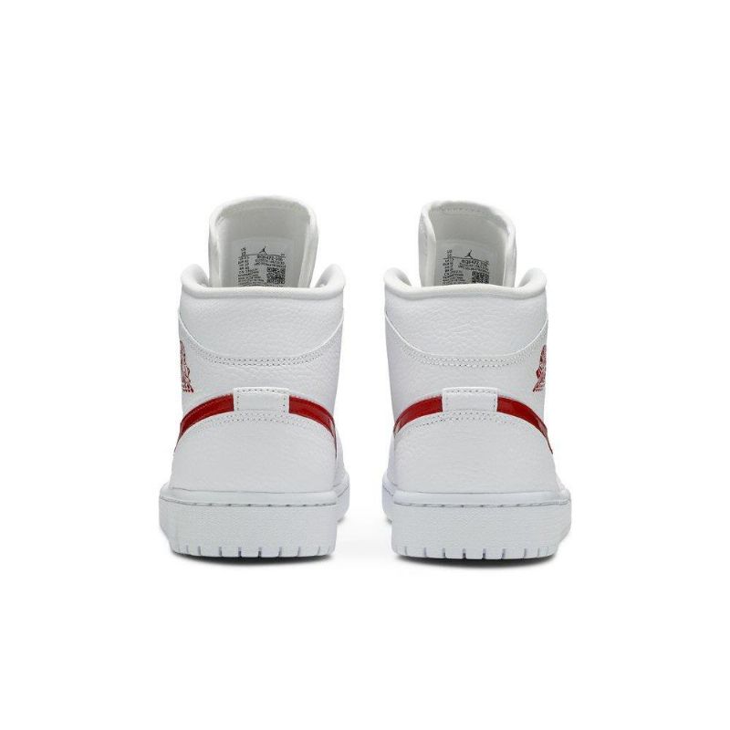 Air Jordan 1 Középső Fehér Piros Női Cipő