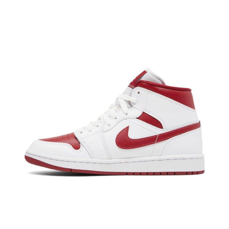 Air Jordan 1 Középső Fehér Piros Női Cipő