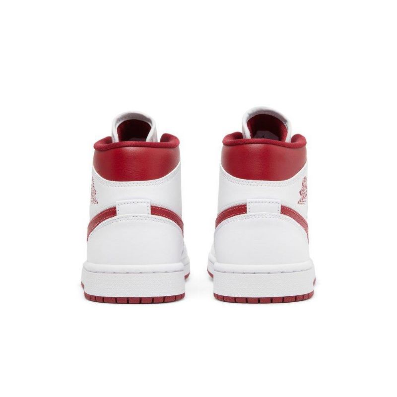 Air Jordan 1 Középső Fehér Piros Női Cipő