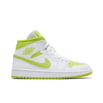 Air Jordan 1 Középső Fehér Zöld Női Cipő