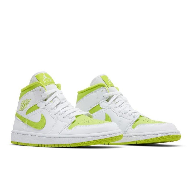 Air Jordan 1 Középső Fehér Zöld Női Cipő