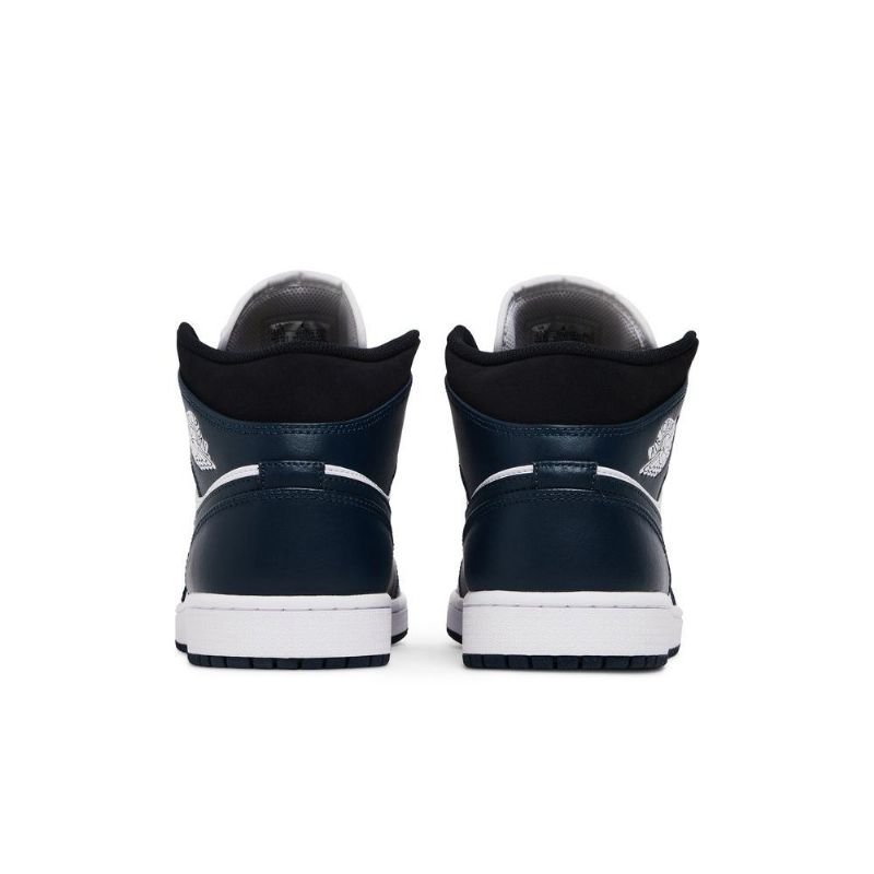 Air Jordan 1 Középső Sötétkék Fehér Fekete Férfi Cipő