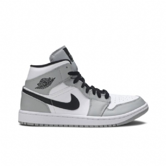 Air Jordan 1 Középszürke Fehér Fekete Férfi Cipő