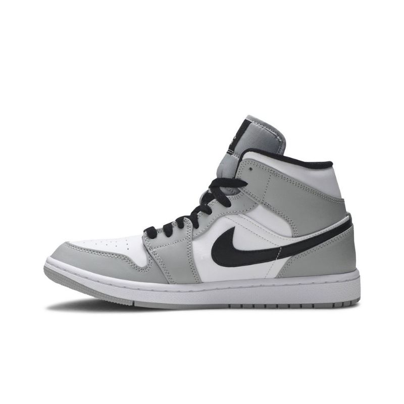 Air Jordan 1 Középszürke Fehér Fekete Férfi Cipő