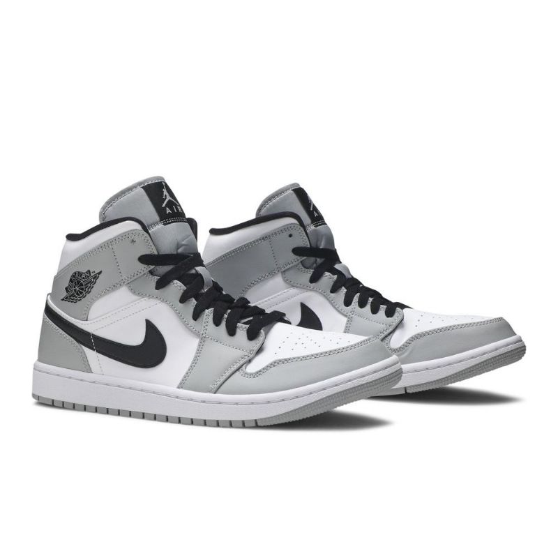 Air Jordan 1 Középszürke Fehér Fekete Férfi Cipő