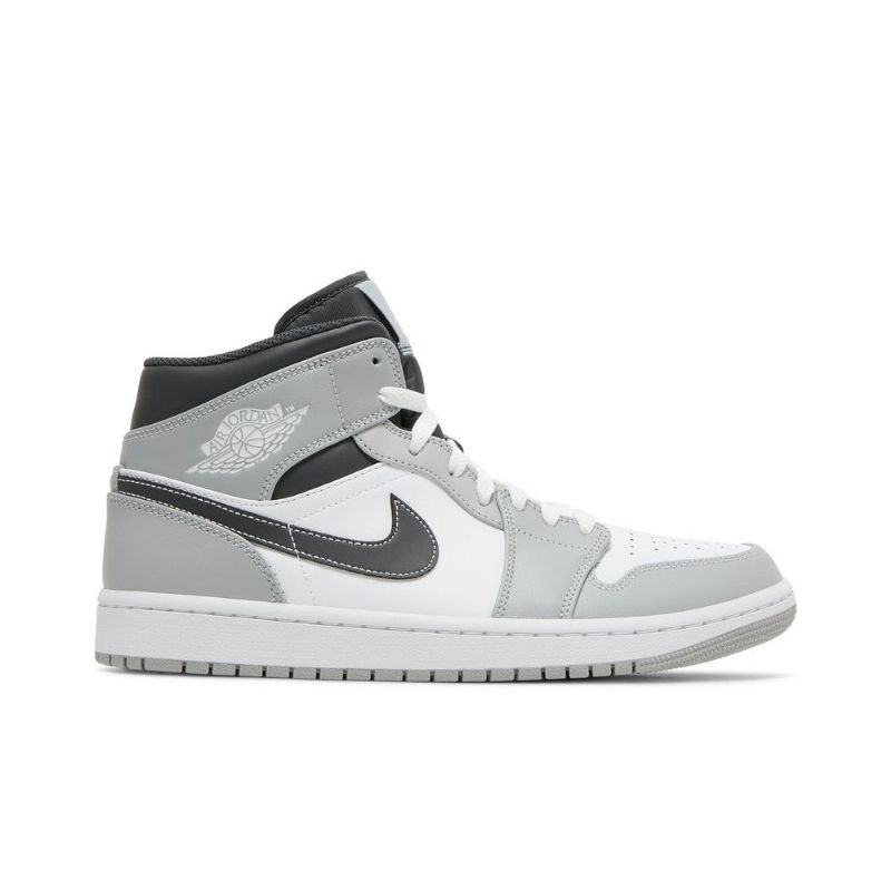Air Jordan 1 Középszürke Fehér Fekete Férfi Cipő