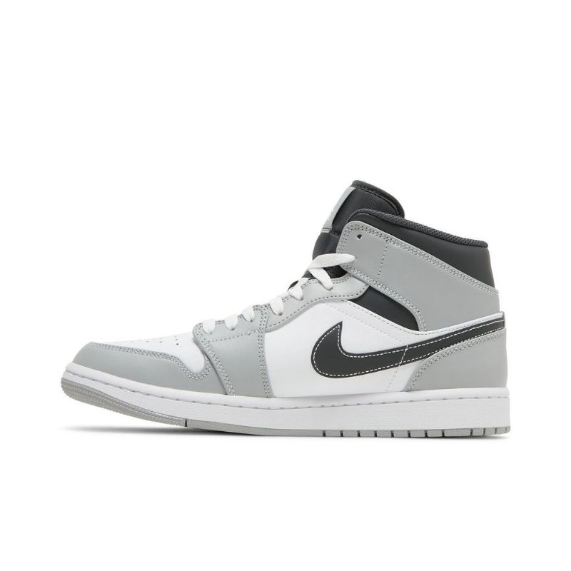 Air Jordan 1 Középszürke Fehér Fekete Férfi Cipő
