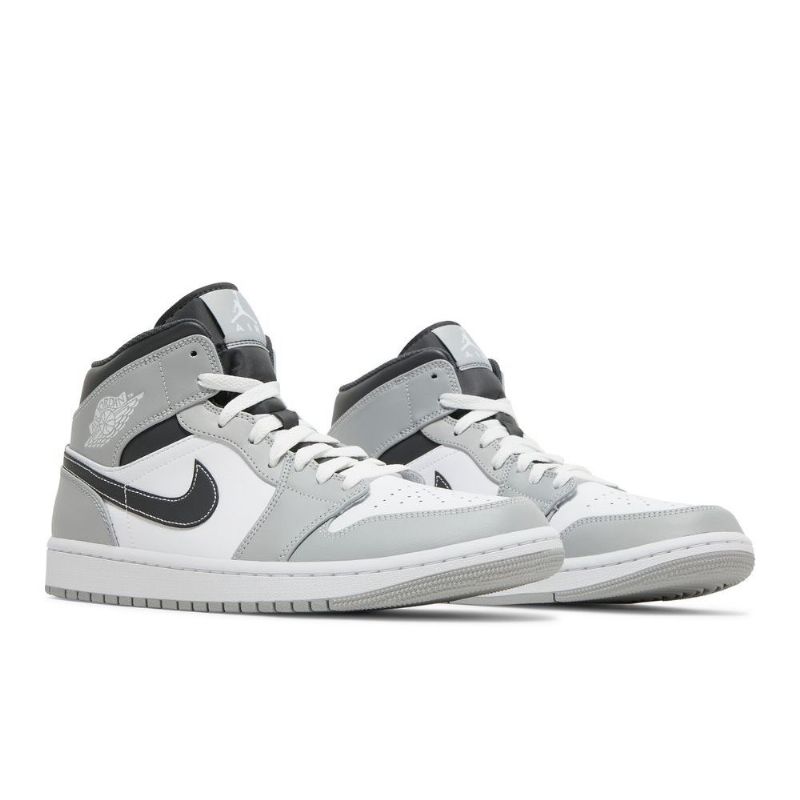 Air Jordan 1 Középszürke Fehér Fekete Férfi Cipő