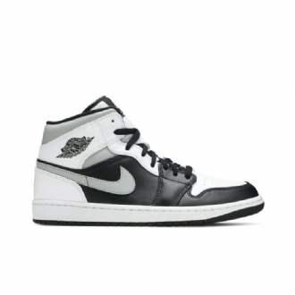 Air Jordan 1 Középszürke Fekete Fehér Férfi Cipő
