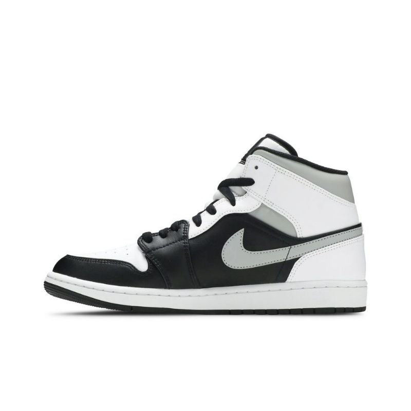 Air Jordan 1 Középszürke Fekete Fehér Férfi Cipő