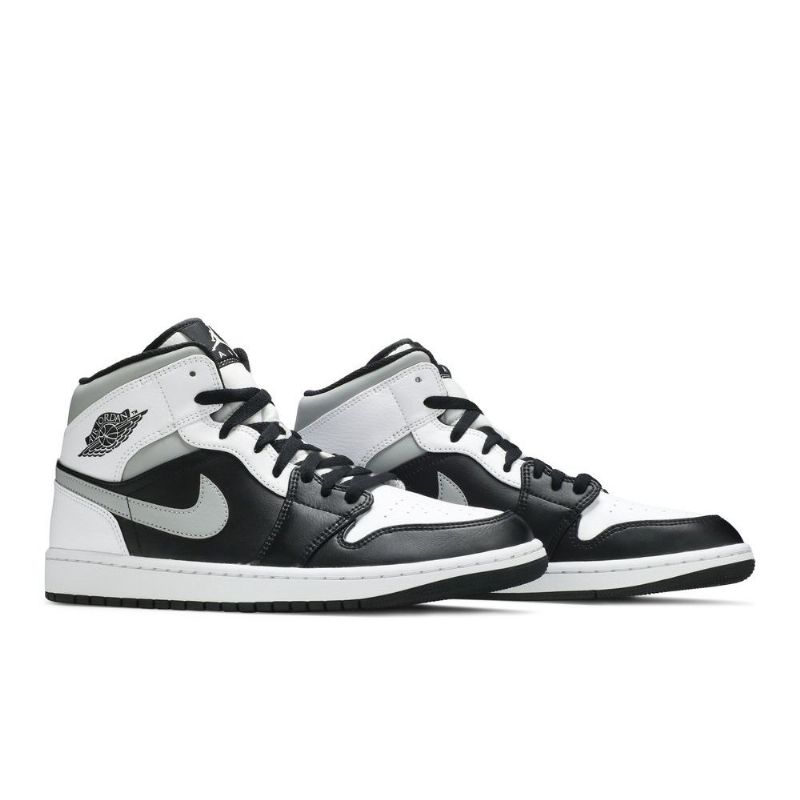 Air Jordan 1 Középszürke Fekete Fehér Férfi Cipő