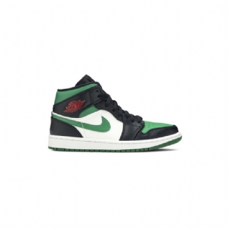 Air Jordan 1 Középzöld Fehér Fekete Piros Férfi Cipők
