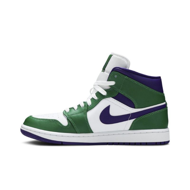 Air Jordan 1 Középzöld Fehér Lila Férfi Cipő