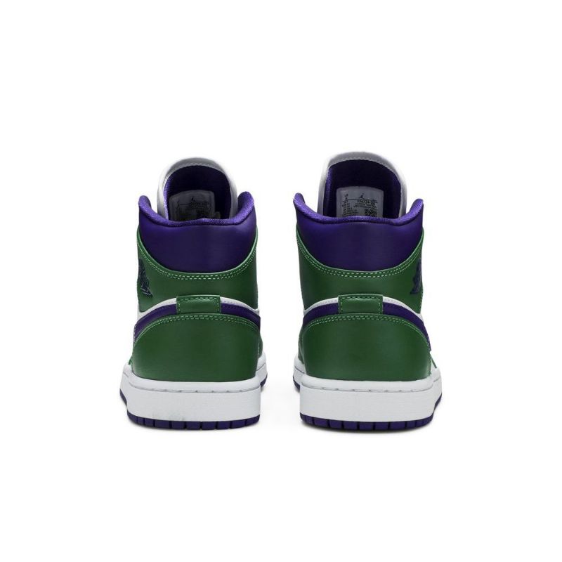 Air Jordan 1 Középzöld Fehér Lila Férfi Cipő