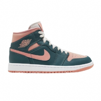 Air Jordan 1 Középzöld Rózsaszín Női Cipő