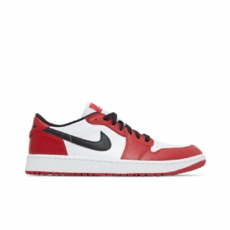 Air Jordan 1 Low Golf Piros Fehér Fekete Férfi Cipők