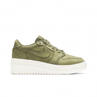 Air Jordan 1 Low Lifted Olive Zöld Fehér Női Cipő