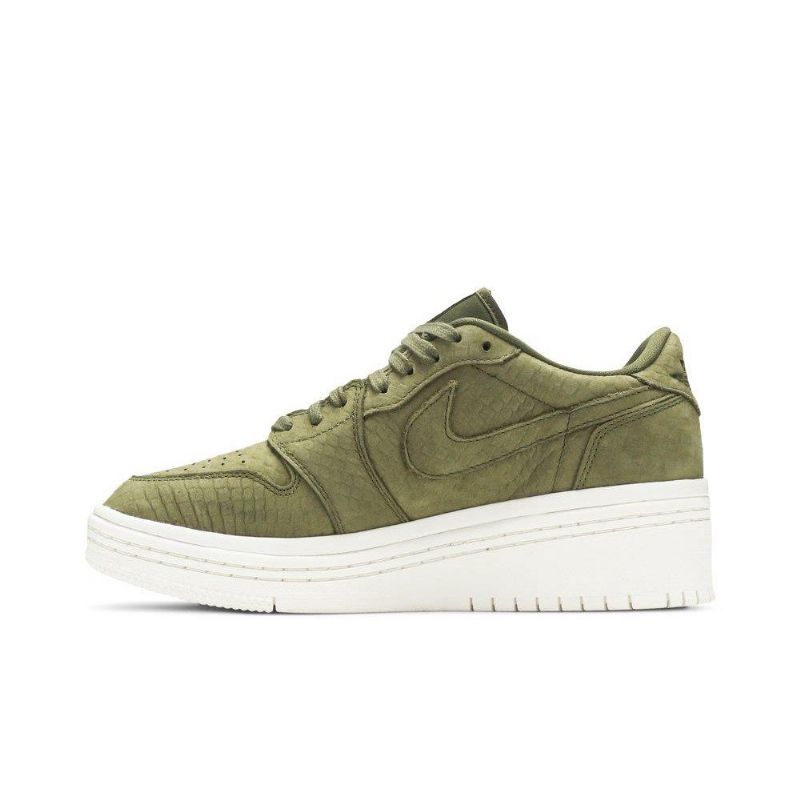 Air Jordan 1 Low Lifted Olive Zöld Fehér Női Cipő