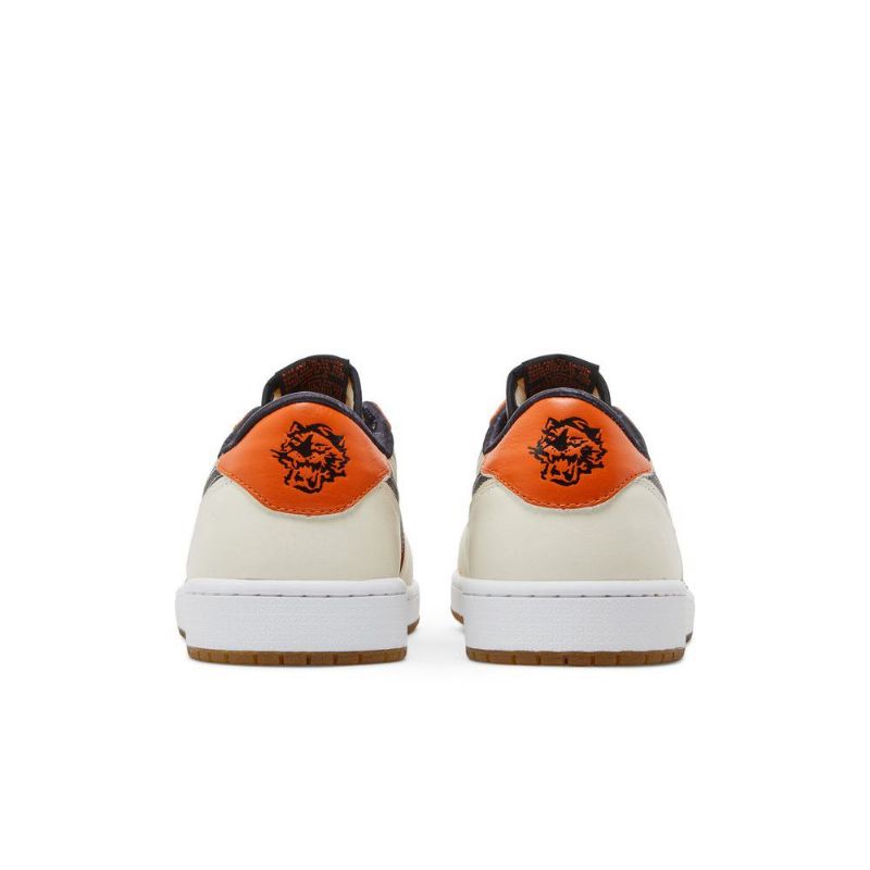 Air Jordan 1 Low Og Fehér Fekete Narancssárga Bézs Férfi Cipő