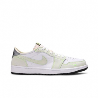 Air Jordan 1 Low Og Fehér Zöld Szürke Férfi Cipő
