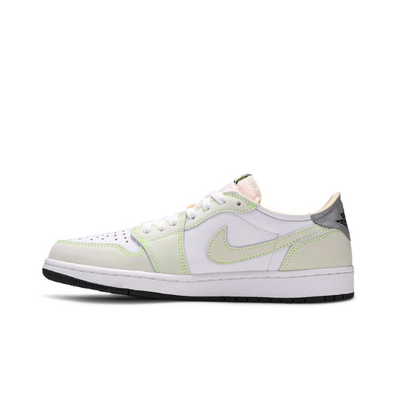 Air Jordan 1 Low Og Fehér Zöld Szürke Férfi Cipő
