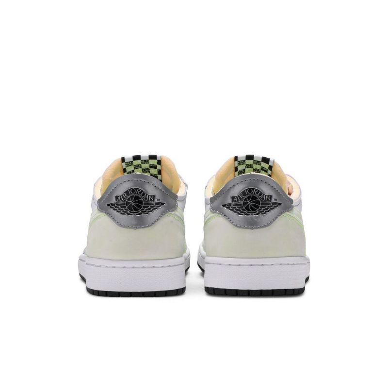 Air Jordan 1 Low Og Fehér Zöld Szürke Férfi Cipő