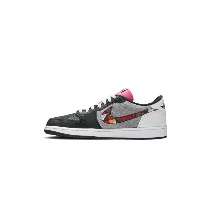Air Jordan 1 Low Og Fekete Rózsaszín Fehér Többszínű Férfi Cipők