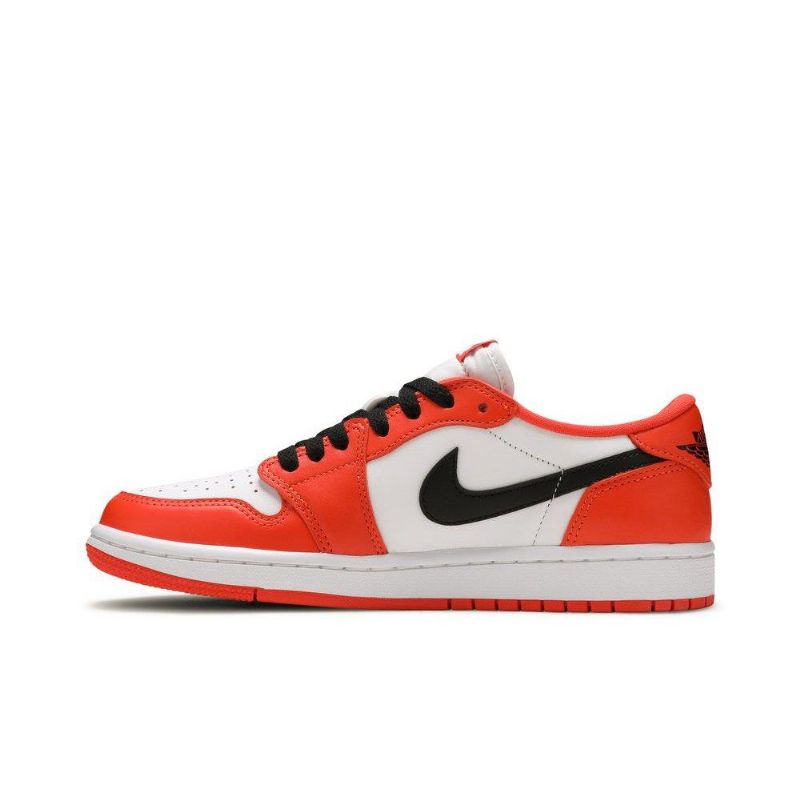 Air Jordan 1 Low Og Narancssárga Fehér Fekete Női Cipő