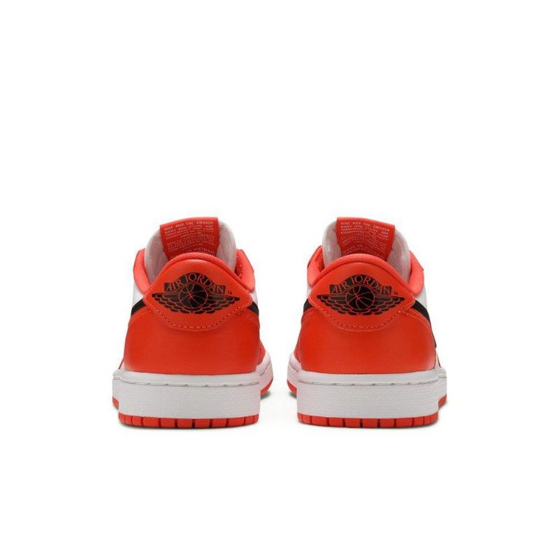 Air Jordan 1 Low Og Narancssárga Fehér Fekete Női Cipő