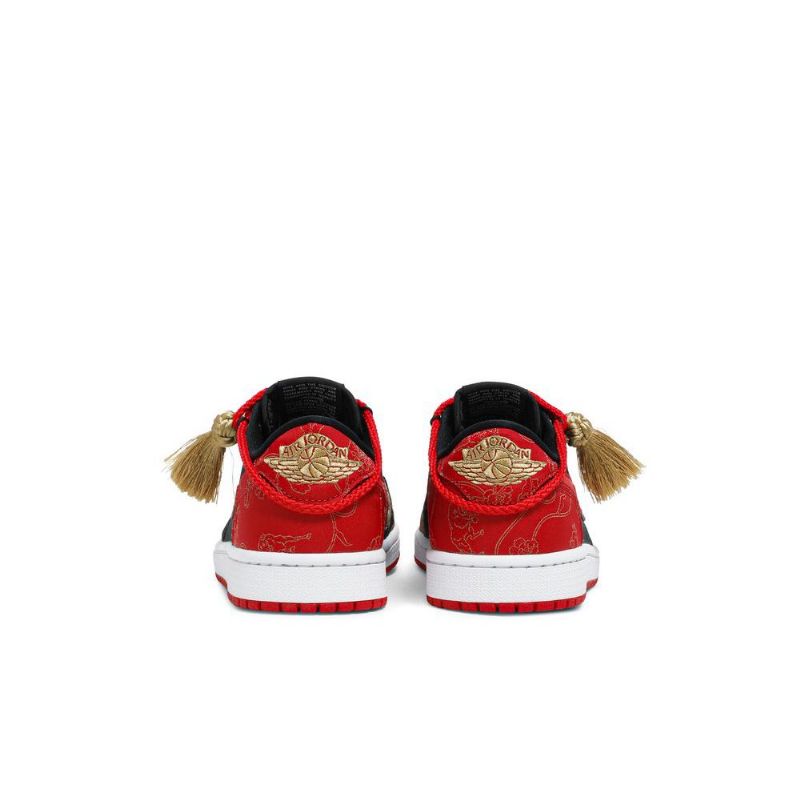 Air Jordan 1 Low Og Piros Fekete Arany Férfi Cipő