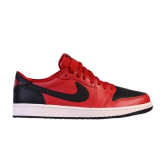 Air Jordan 1 Low Og Piros Fekete Fehér Férfi Cipők