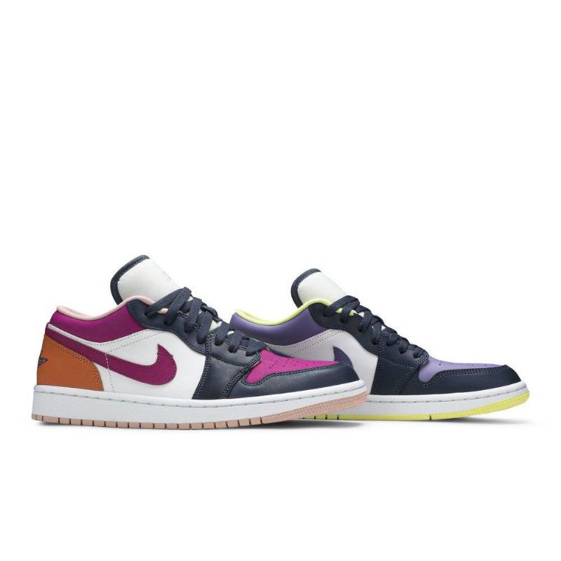 Air Jordan 1 Low Se Fehér Fekete Többszínű Női Cipő