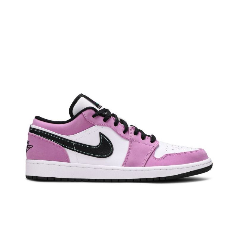 Air Jordan 1 Low Se Fehér Lila Fekete Férfi Cipő