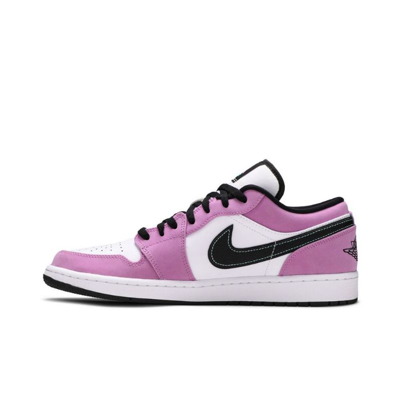 Air Jordan 1 Low Se Fehér Lila Fekete Férfi Cipő