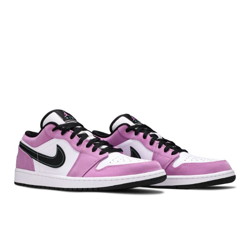 Air Jordan 1 Low Se Fehér Lila Fekete Férfi Cipő