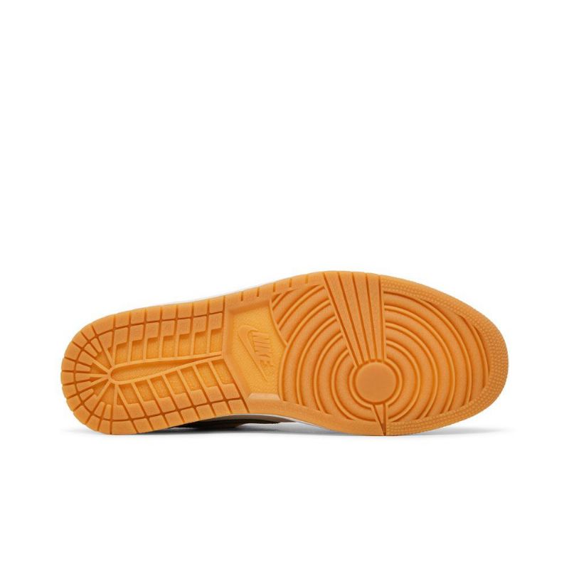 Air Jordan 1 Low Se Fehér Olívazöld Narancssárga Férfi Cipő