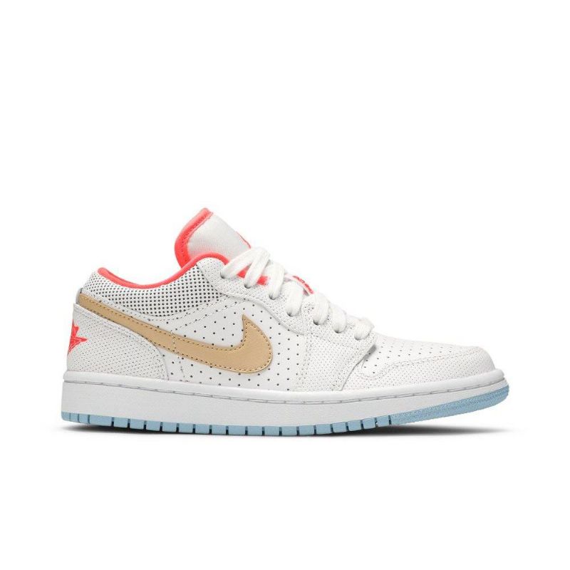 Air Jordan 1 Low Se Fehér Piros Barna Női Cipő