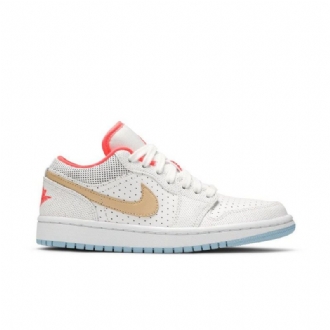 Air Jordan 1 Low Se Fehér Piros Barna Női Cipő