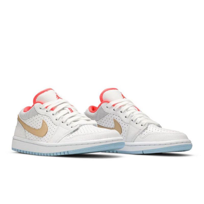 Air Jordan 1 Low Se Fehér Piros Barna Női Cipő