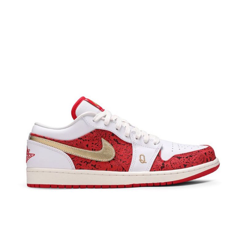 Air Jordan 1 Low Se Fehér Piros Gold Férfi Cipő