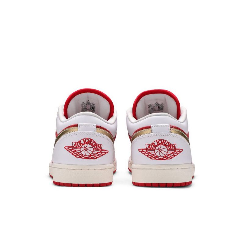 Air Jordan 1 Low Se Fehér Piros Gold Férfi Cipő