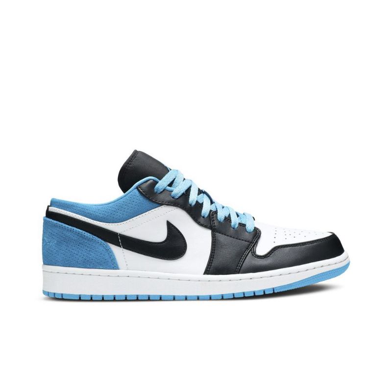 Air Jordan 1 Low Se Fekete Kék Fehér Férfi Cipő